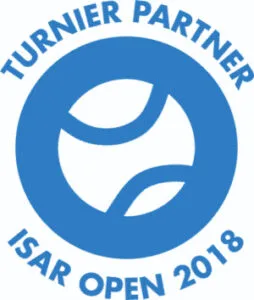 Das Logo ist für ein Tennisturnier namens "ISAR OPEN 2018". Das Turnier wurde in München, Deutschland, im Jahr 2018 veranstaltet.