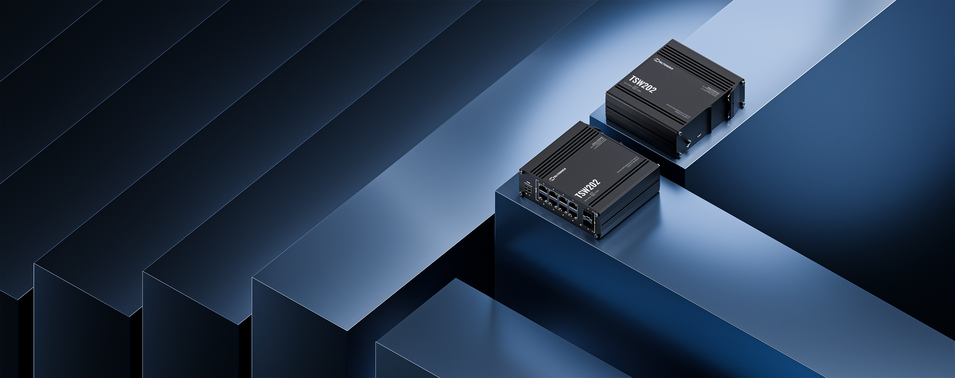 Teltonika TSW202 Managed Gigabit PoE+ Switch mit 8 Ports und 2 SFP
