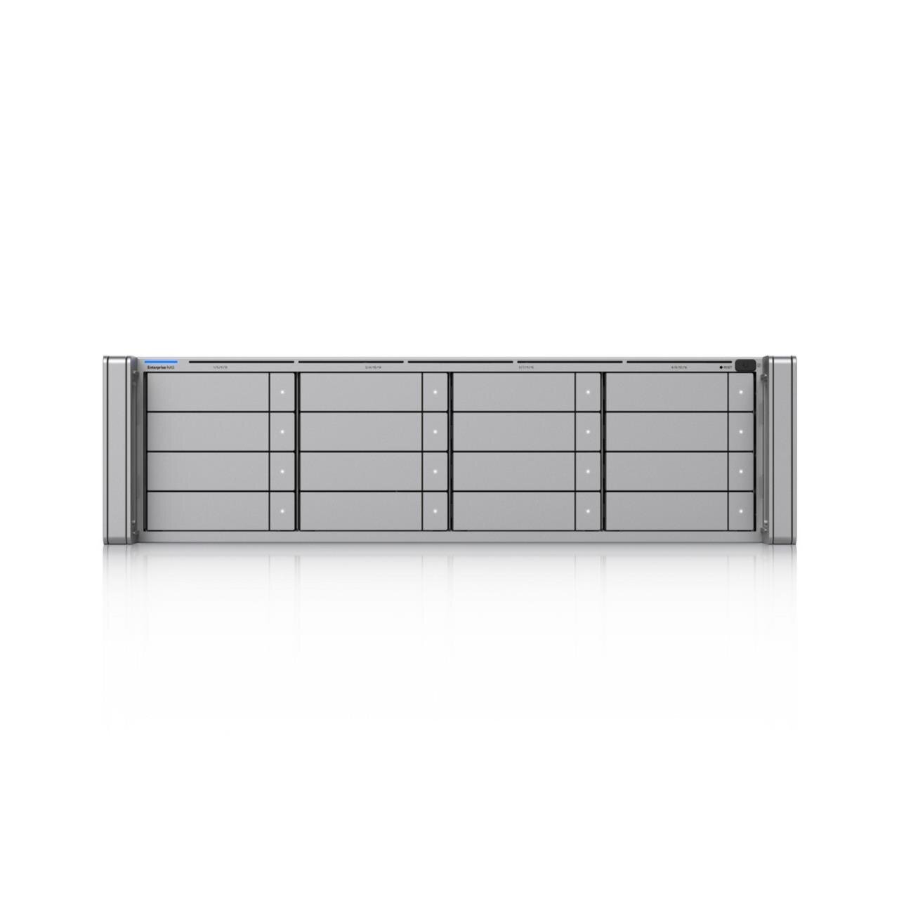 Ubiquiti UniFi Enterprise NAS • 16x 2.5"/3.5" HDD/SSD • 2x M.2 NVMe • 2x SFP28 • 1x GbE • 2x SFF-8644 • ENAS