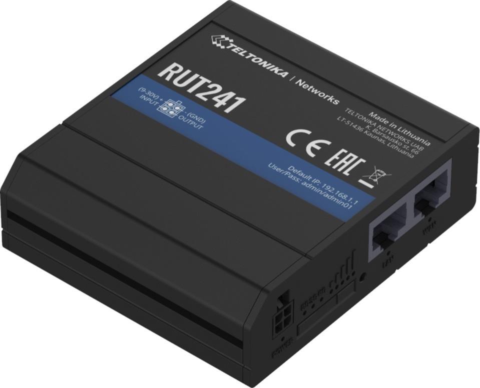 Teltonika RUT241 Cellular Network Router Wi-Fi 4 4G LTE