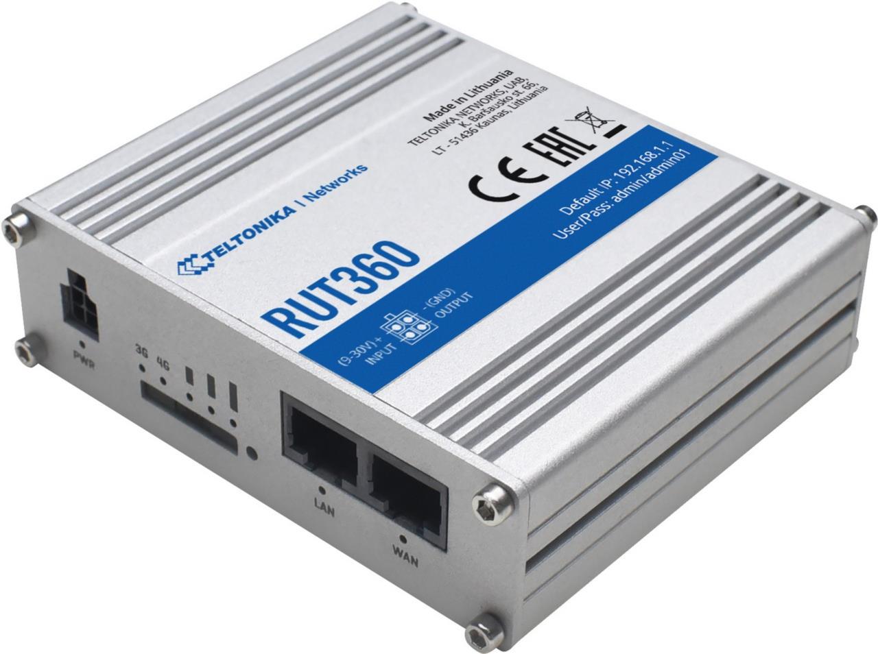 Teltonika RUT360 Industrie-LTE-Router mit DIN-Schienenmontage