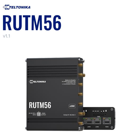 Teltonika RUTM56 Dual-Modem-Router mit 5G und 4G Cat 4
