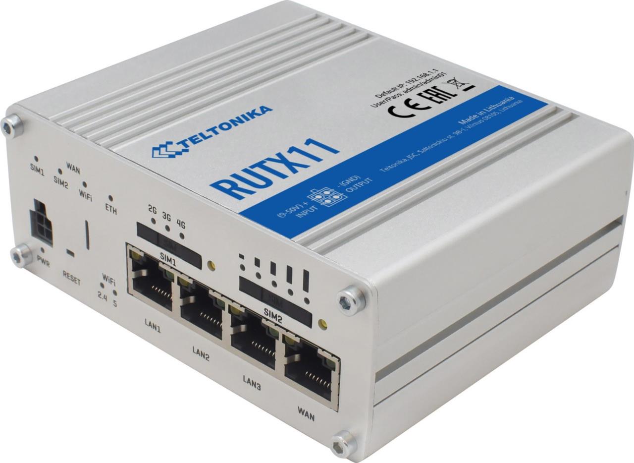 Teltonika RUTX11 LTE Cat 6 dual-SIM router