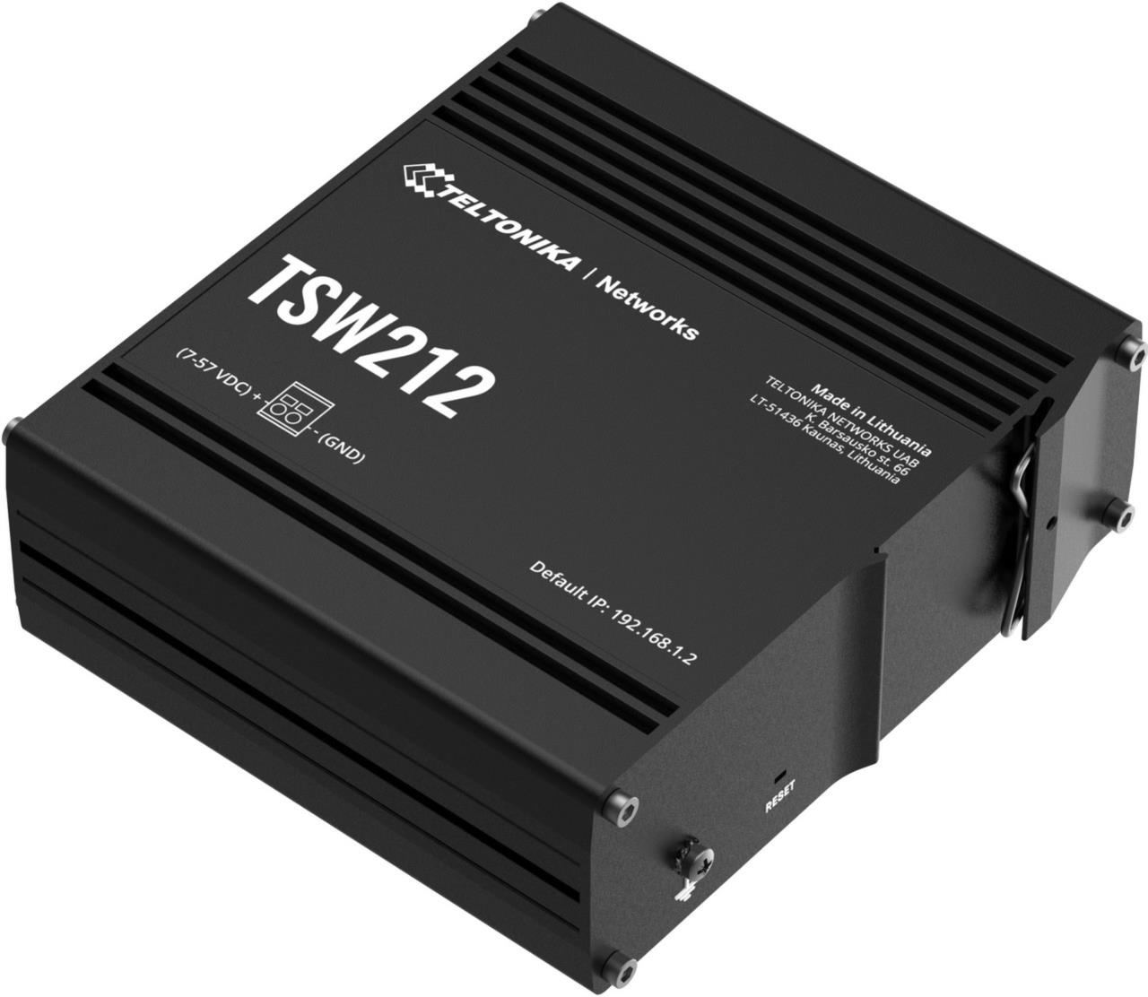 Teltonika TSW212 8-Port Gigabit Industrial Managed Switch mit 2 SFP