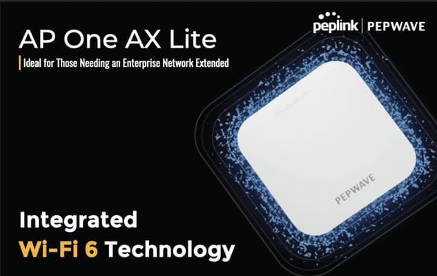 Точка доступа AP One AX Lite от Peplink с технологией Wi-Fi 6 на 45% быстрее