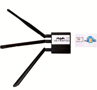 Amplificador WLAN con dos antenas.