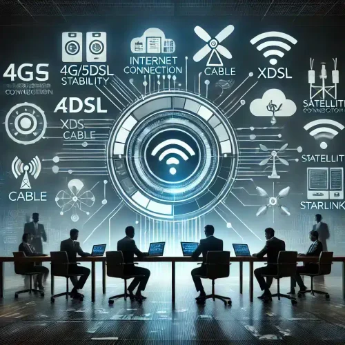 Personen am Tisch, digitale Netzwerkverbindung Symbole.