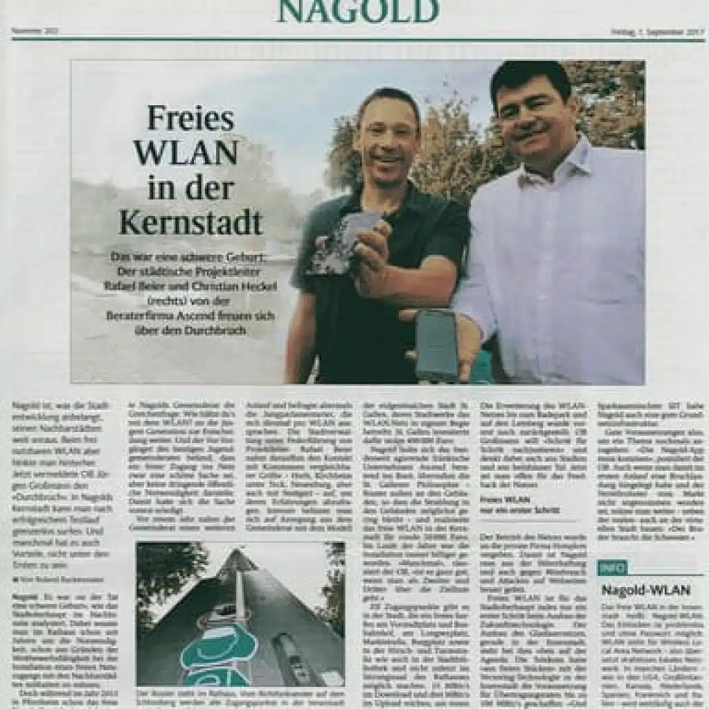 Nagold Ascend public WLAN press release