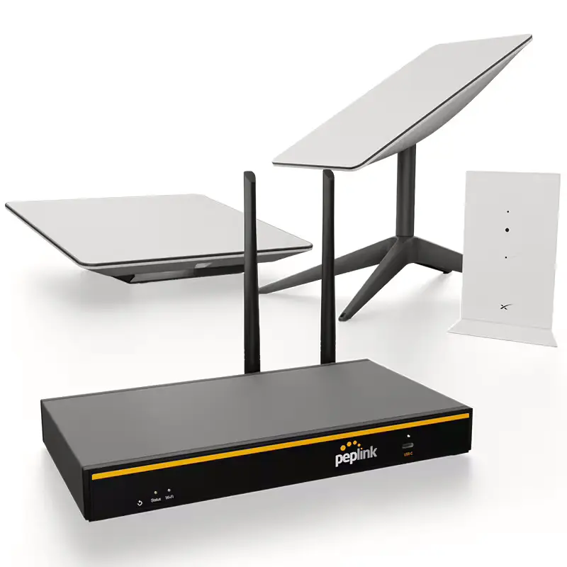 Peplink router with antennas and balance access point