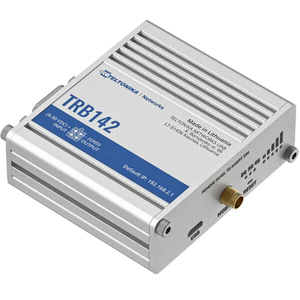Passerelle IoT industrielle TRB142 de Teltonika.