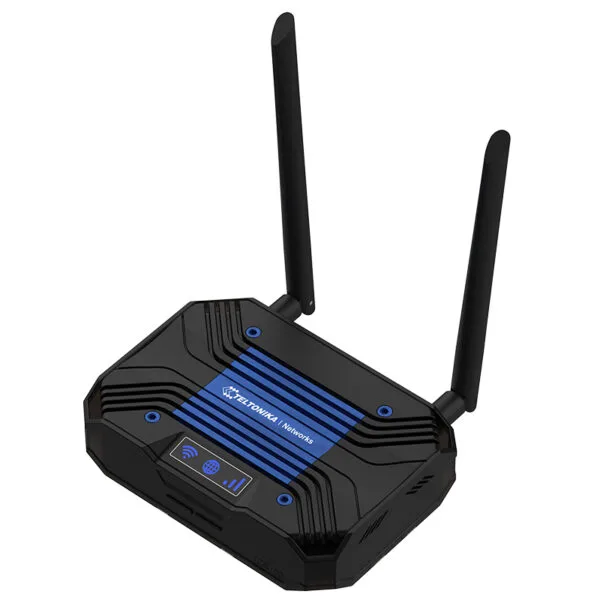 Router WLAN nero con due antenne
