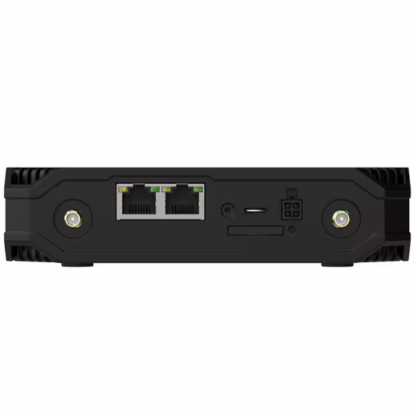 Netzwerk-Switch Rückansicht mit Anschlüssen