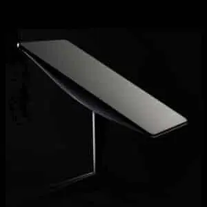 Satellite dish on a black background