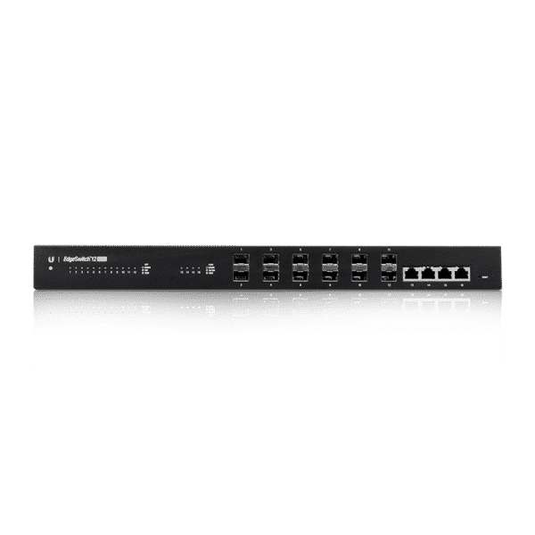 Ubiquiti EdgeSwitch 16 / 12 SFP портов / 4 RJ45-10G / 1 последовательный порт / ES-12F