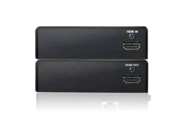 HDMI-Splitter mit zwei Ports, Eingangs- und Ausgangsanschlüsse.