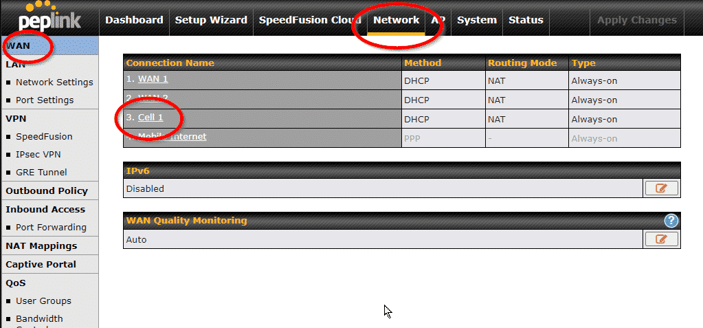 Ascend Router SIM Carrier selection 1