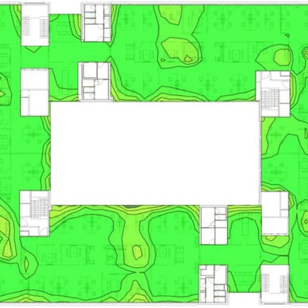 Ekahau WLAN Simulation Heatmap