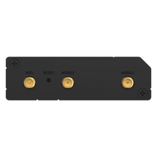 Modem noir arrière avec WLAN et ports mobiles.