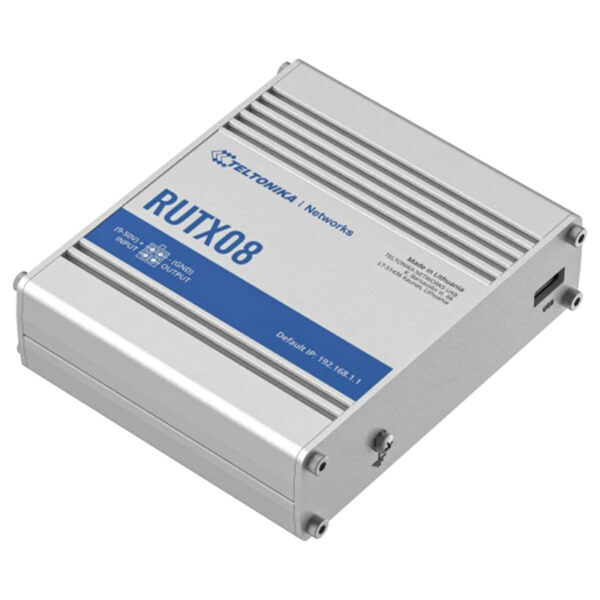 Router industriale Teltonika RUTX08 per applicazioni di rete.
