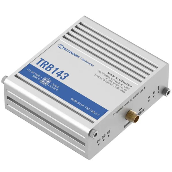 Устройство IoT-шлюза TRB143 от компании Teltonika.