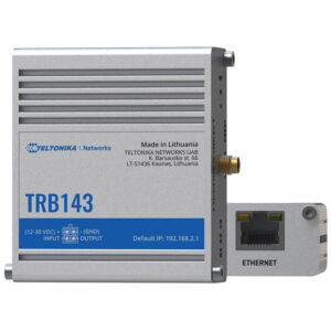 TRB143 industrial Ethernet IO device controller.