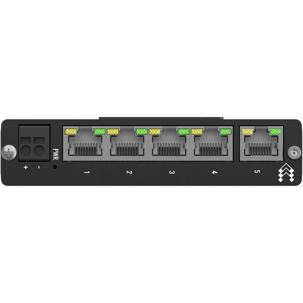Switch di rete con porte Ethernet.