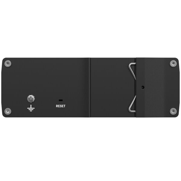 Interruttore di reset nero sul pannello hardware