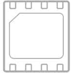 Computerschnittstellen-Icon, CPU oder GPU Slot-Symbol.