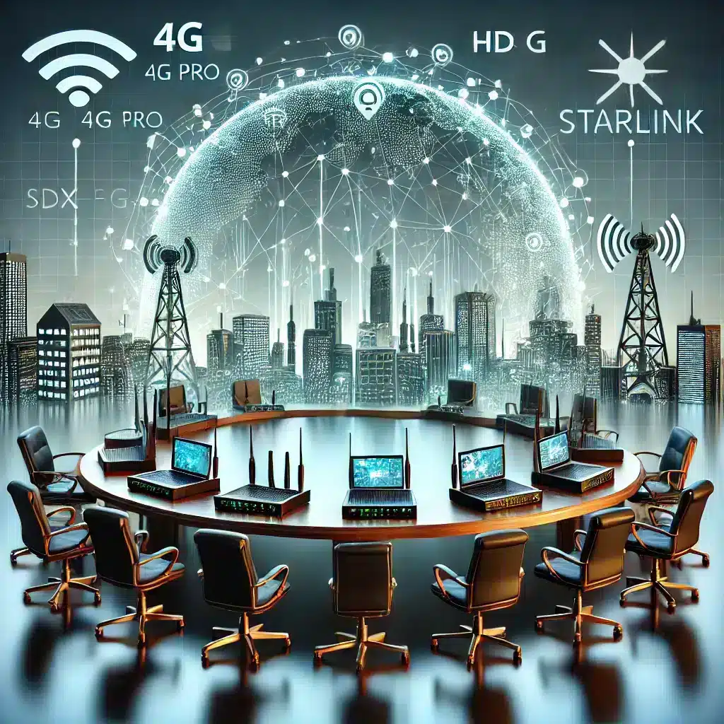 Alternative zu Glasfaser: Stabile Internetverbindung durch BĂŒndelung von Mobilfunk (4G/5G) und Starlink-Satellit fĂŒr zuverlĂ€ssige KonnektivitĂ€t an entfernten Standorten.