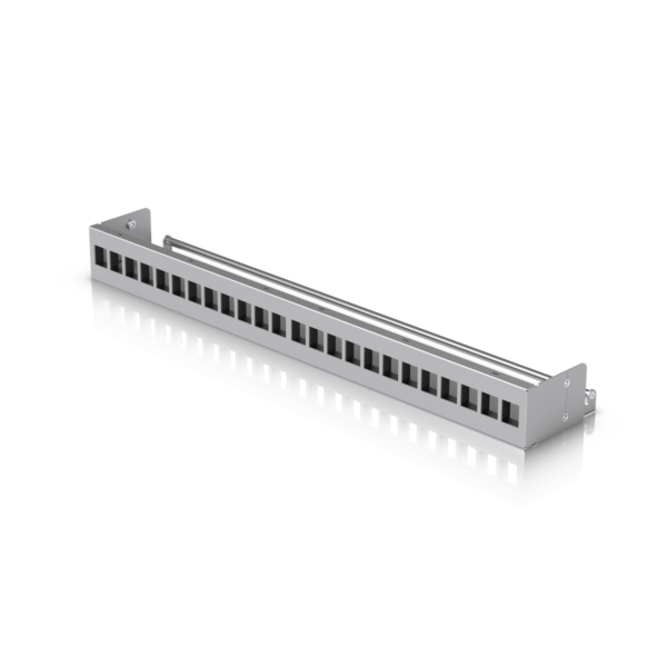 Panneau de brassage Ubiquiti Blank 24 ports Keystone / pour équipement monté en rack UniFi / 1U / Panneau de brassage UACC-Blank-24