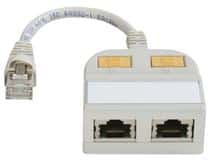 Telegärtner T-Adapter CAT5E RJ45->10/100 2x geschirmt Ethernet Adapter für Serien- und LAN-Anwendungen