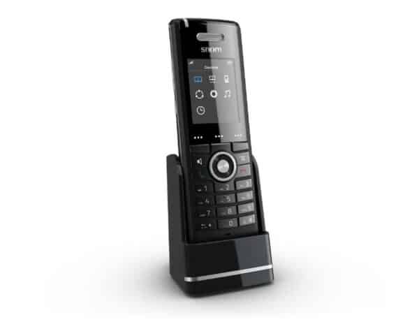 Schnurloses Telefon mit Ladestation in Schwarz