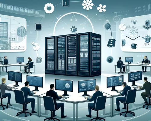 ascend_illustration-of-managed-it-flexibility Иллюстрация современного центра обработки данных.