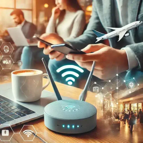 portable wifi cafe airport Café mit WLAN und Laptop