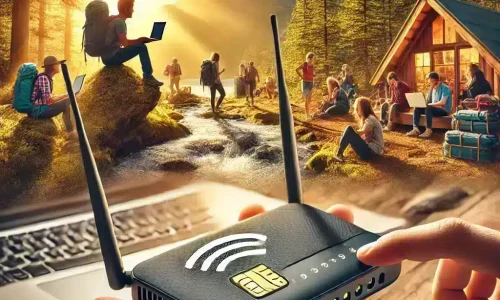 portable wifi router sim card adventure 2 WLAN-Router in der Natur
